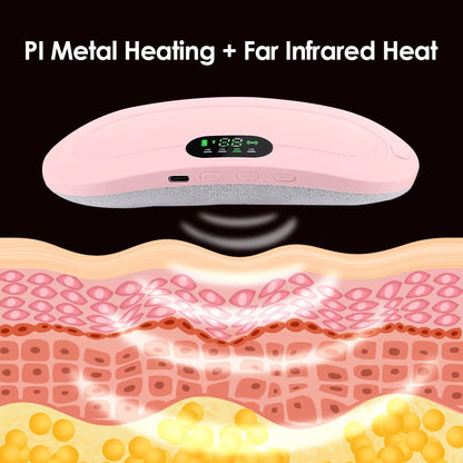 Menstrual Heating Pad Abdominal Massager Warm Palace Belt Waist Vibration Massage Device for Cramps Period Pain Relief Dorpship