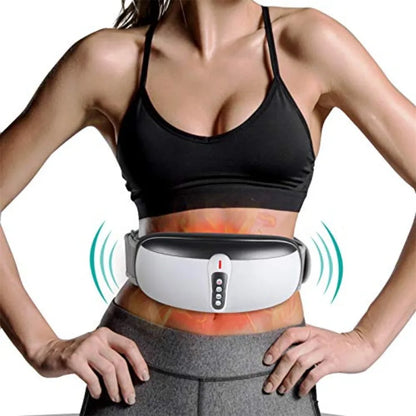 Wireless Slimming Belt Abdominal Massager Portable Weight Loss Machine with 4 Vibration Massage Modes Heating Improve Blood Flo