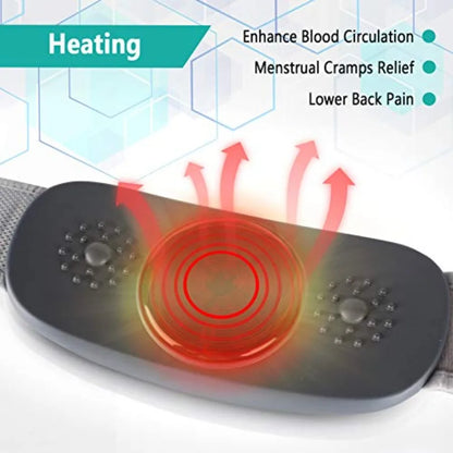 Wireless Slimming Belt Abdominal Massager Portable Weight Loss Machine with 4 Vibration Massage Modes Heating Improve Blood Flo