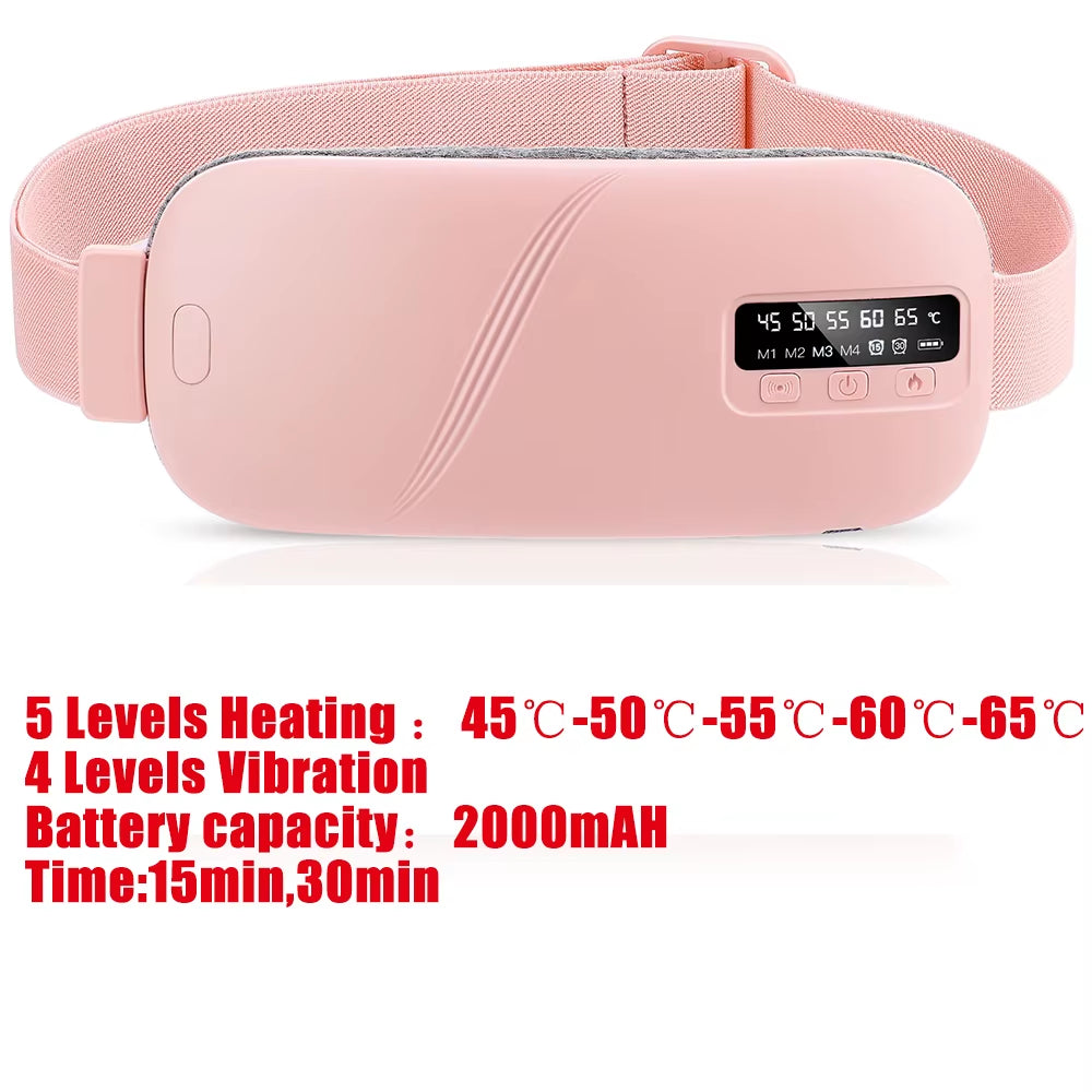 Menstrual Heating Pad Abdominal Massager Warm Palace Belt Waist Vibration Massage Device for Cramps Period Pain Relief Dorpship