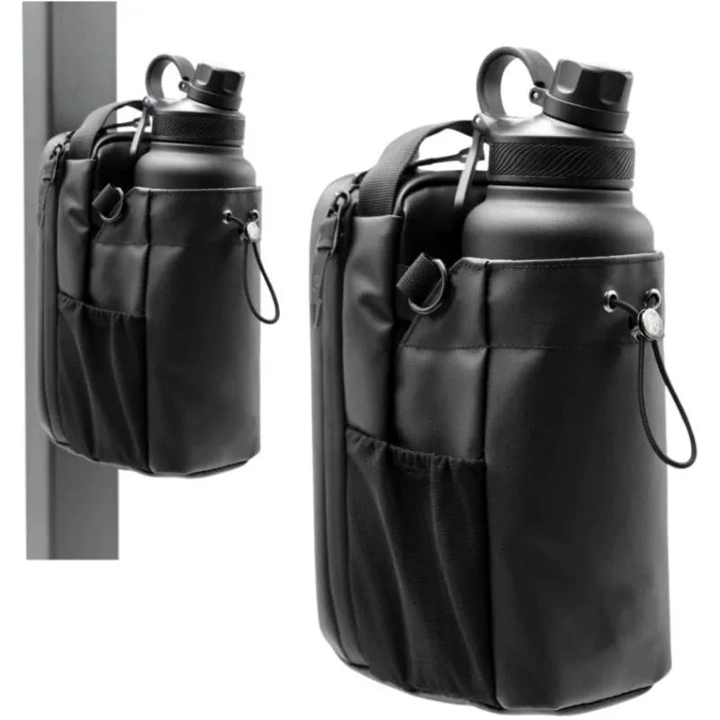 Premium Magnetic Gym Water Bottle Holder Sports Crossbody Bag Leakproof Sweatproof Workout Pouch