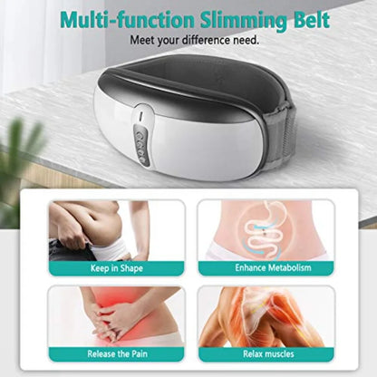 Wireless Slimming Belt Abdominal Massager Portable Weight Loss Machine with 4 Vibration Massage Modes Heating Improve Blood Flo