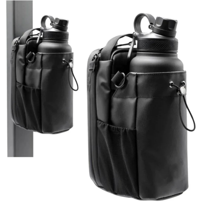 Premium Magnetic Gym Water Bottle Holder Sports Crossbody Bag Leakproof Sweatproof Workout Pouch