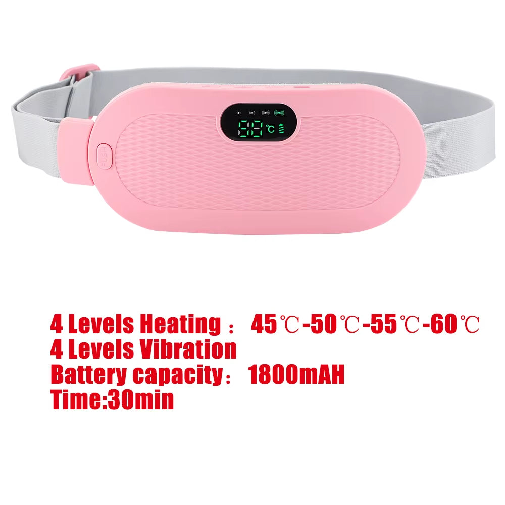 Menstrual Heating Pad Abdominal Massager Warm Palace Belt Waist Vibration Massage Device for Cramps Period Pain Relief Dorpship