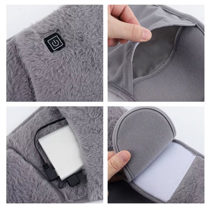 Electric Heating Belt with Hand Pockets Period Cramps Body Joints Pain Menstrual Heating Pad USB Uterus Hand Warmer Menstrual