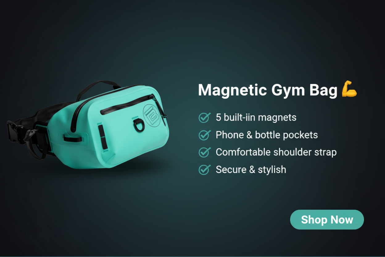 Magnetic Gym Bag Banner