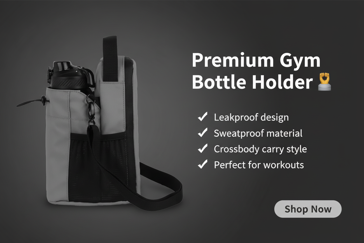 Premium Gym Bottle Holder Banner